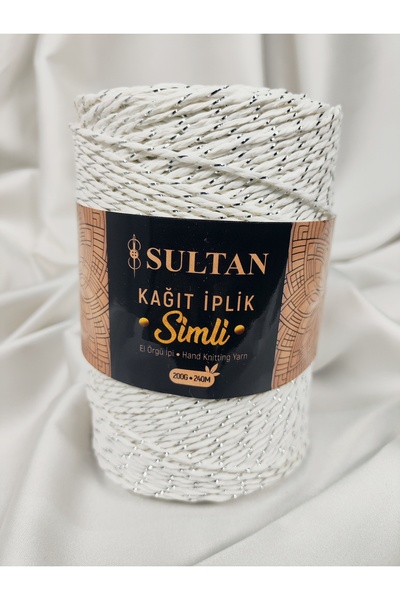 Sultan Glitter Paper Yarn Hand Knitting Yarn 200Gr.-240Mt. (1 Piece) - Color:...