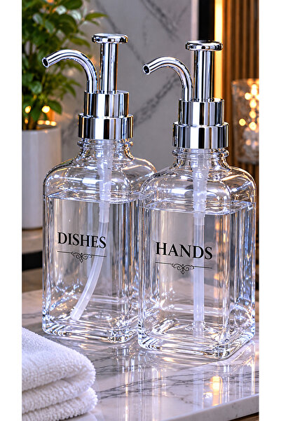 Maloria 1 Pc 500ml Glass Soap Dispenser - Single (2 Pcs with Labels)
