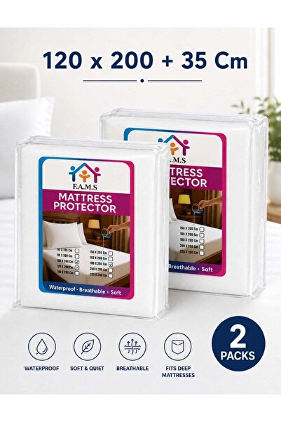 F.A.M.S Waterproof Mattress Protector – Breathable Quilted Fitted Bed Cover w...