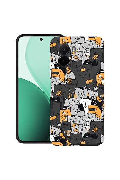 bestcase ¬Æ Husa TPU Ultra Slim Compatibil cu Poco M7, cu Design Cat Pattern,...
