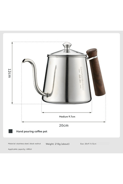Choice إبريق قهوة يدوي SW-3 CAMPINGMOON من الفولاذ المقاوم للصدأ 304 بفوهة رف...