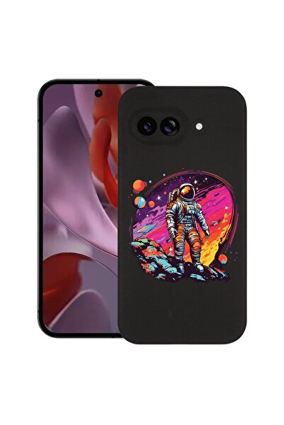 bestcase Калъф за Google Pixel 9a, Астронавт, Тънък силиконов 0.8ММ, Удароуст...