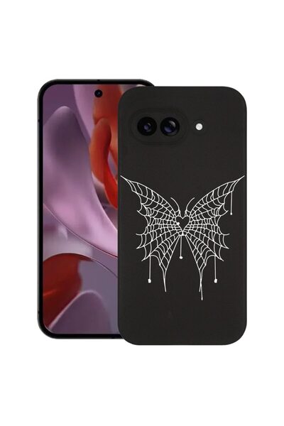 bestcase Калъф за Google Pixel 9a, Пеперуда, Тънък силиконов 0.8ММ, Удароусто...