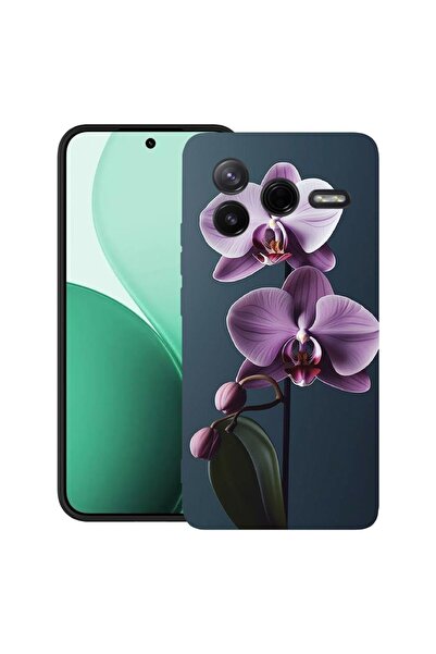 bestcase Ултра тънък TPU калъф, съвместим с Poco F7 Pro, с дизайн  "Лилава ор...