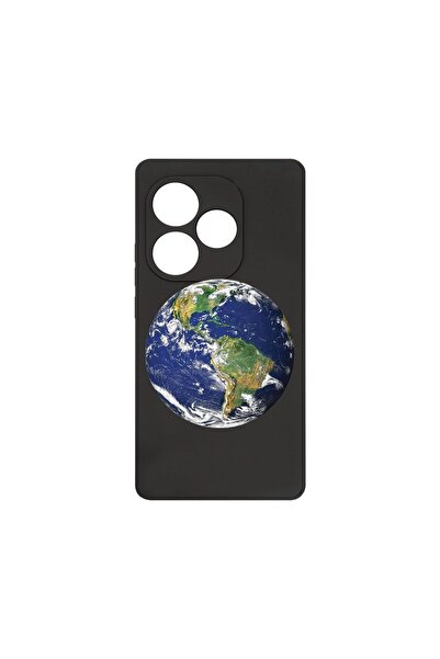 bestcase Премиум силиконов калъф, съвместим с Realme GT 6, Earth, тънък 1.2 м...