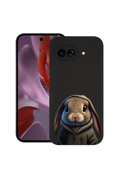 bestcase Калъф за Google Pixel 9a, Sweet Rabbit, Тънък силиконов 0.8ММ, Проти...