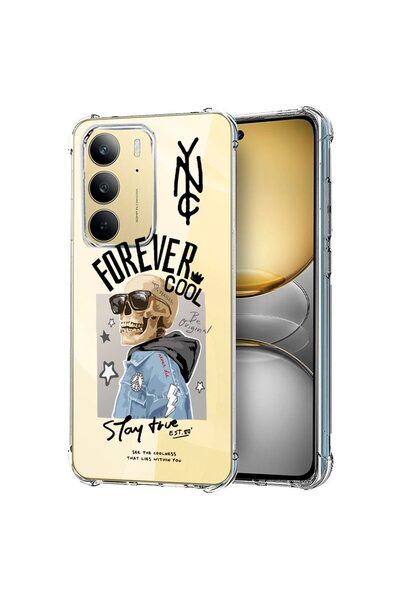 bestcase ¬Æ Husa pentru Realme 14x 5G, Anti Shock 1.5MM, Forever Cool Skeleto...