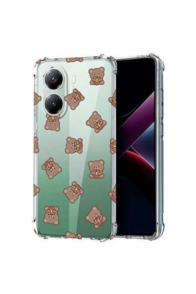 bestcase ¬Æ Husa compatibila Poco X7 Pro 5G, Anti Shock 1.5MM, Teddy Bear Pat...