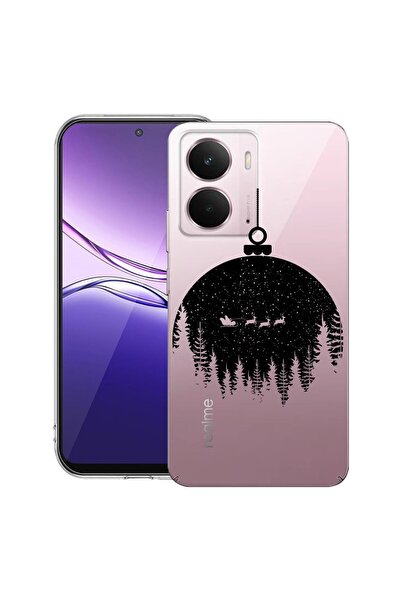 bestcase ¬Æ Husa pentru Realme P3 cu Design Xmas Globe, Clear Slim Silicon, A...