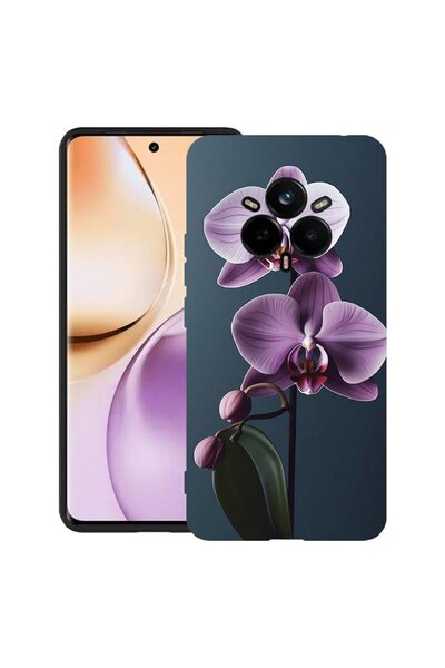 bestcase Калъф за Realme 14 Pro Plus 5G, Лилава орхидея, Тънък силиконов 0.8М...