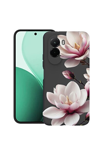 bestcase ¬Æ Husa TPU Ultra Slim Compatibila cu Poco M7, Floral - Pink Magnoli...