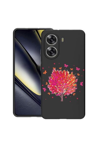 bestcase ¬Æ Husa Slim Silicon pentru Poco X7 Pro, Butterflies Tree, 1992025 B...
