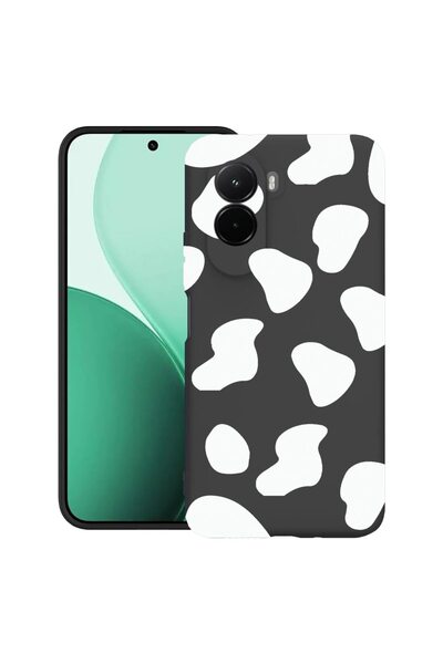 bestcase Υπέρλεπτη Θήκη TPU Συμβατή με Poco M7, με Σχέδιο Μαύρης Αγελάδας, 31...