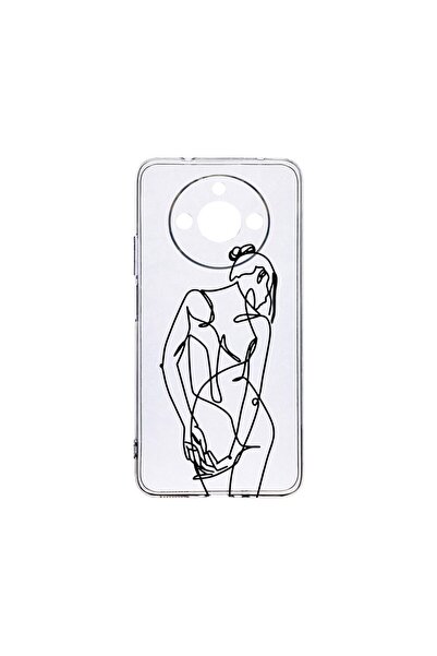bestcase Διαφανής Θήκη Σιλικόνης 2MM, Συμβατή με Realme 11, Woman Lineart, Αν...