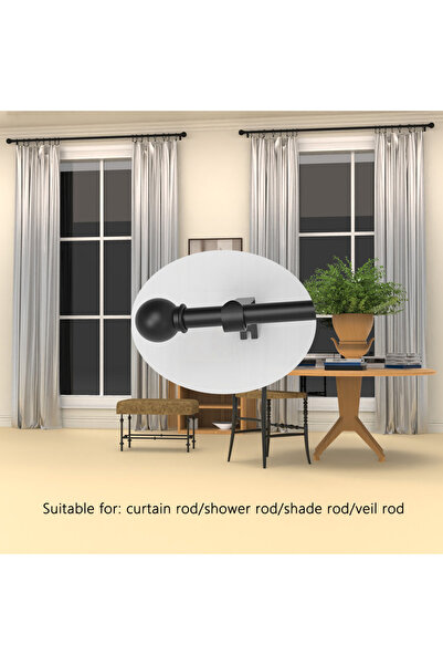 Choice4 23Inch-44Inch black Home Decoration, 0.63inch Iron Splicing Curtain R...