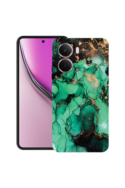 bestcase ¬Æ Husa pentru Realme P3 cu Design Dark Marble, TPU Mat Ultra Slim, ...
