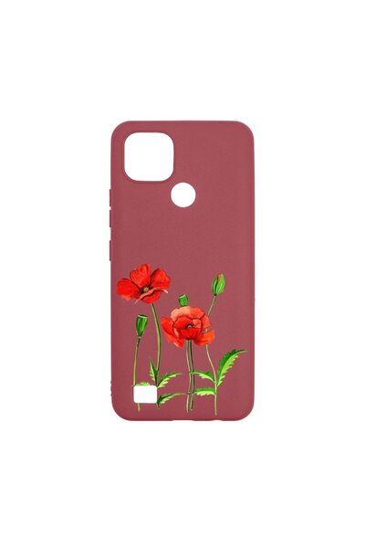 bestcase Husa Silicon, Compatibila Cu Realme C21, Red Poppy, rezistenta la uz...