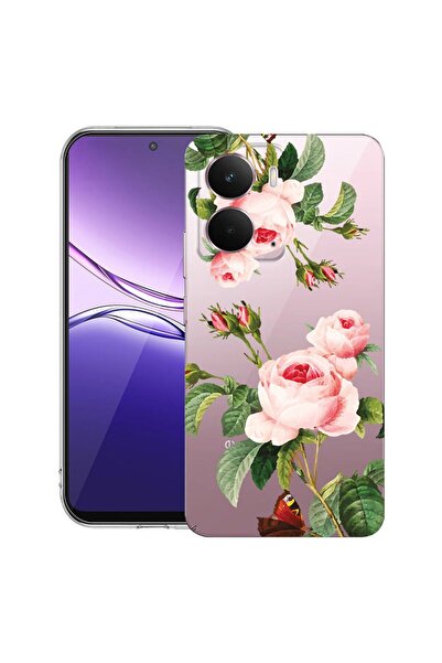 bestcase ¬Æ Husa pentru Realme P3 cu Design Rose, Clear Slim Silicon, Antisoc...