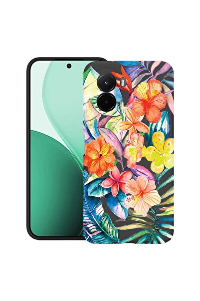 bestcase Υπέρλεπτη Θήκη TPU Συμβατή με Poco M7, με Σχέδιο Ανθισμένων Λουλουδι...