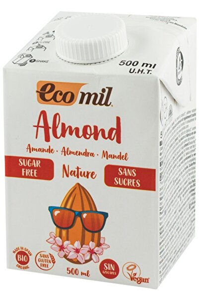 Ecomil Bautura bio, natur de migdale, fara zahar, 500ml