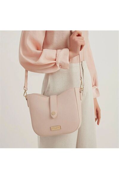 VEYİS USTA Women's Strap Dusty Pink Shoulder Bag