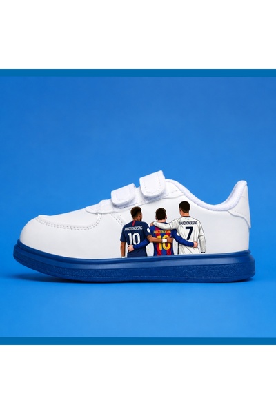 amazoondesing Pantofi sport cu talpă albă și albastră, cu logo-ul imprimat, p...