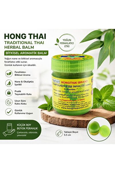 Hong Thai Bitkisel Aromatik Ferahlatıcı Balm | Nane & Okaliptüs Etkili