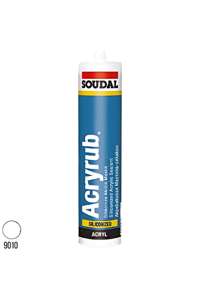 Soudal Acryrub Silikonize Mastik Beyaz 500 Gr 117566 10 Adet