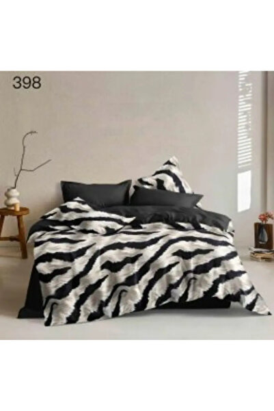 East Comfort Set de lenjerie de pat Finet 6 piese, Pat dublu, Model Zebra-GR398