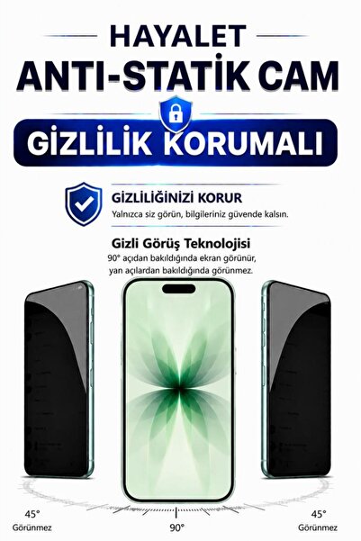 3GEN CASE واقي شاشة زجاجي للخصوصية متوافق مع iPhone 17، زجاج مقسى 9H غير مرئي...