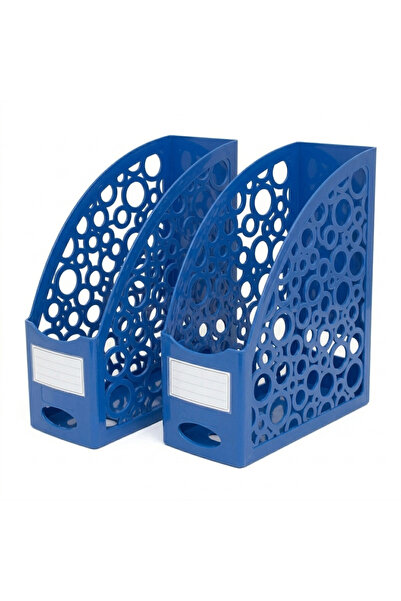 Ark Desktop Document Rack with Ring Detail, 2 Pieces, Blue