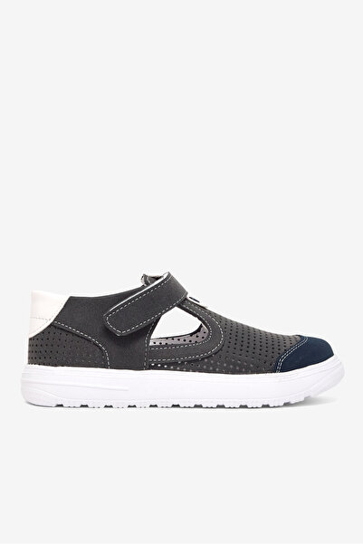 Tonny Black Children's Unisex Gray Velcro Sandals