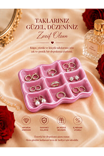 Printorium KÜPE YÜZÜK ORGANİZERİ TAKI ORGANİZER PREMİNYUM ŞIK TASARIM