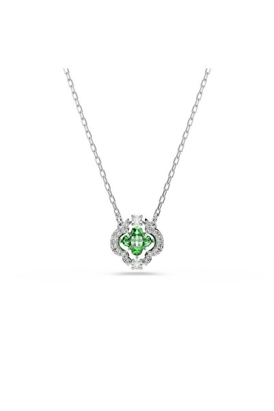 Swarovski Una Angelic Kolye, Karışık kesimler, Yeşil, Rodyum kaplama