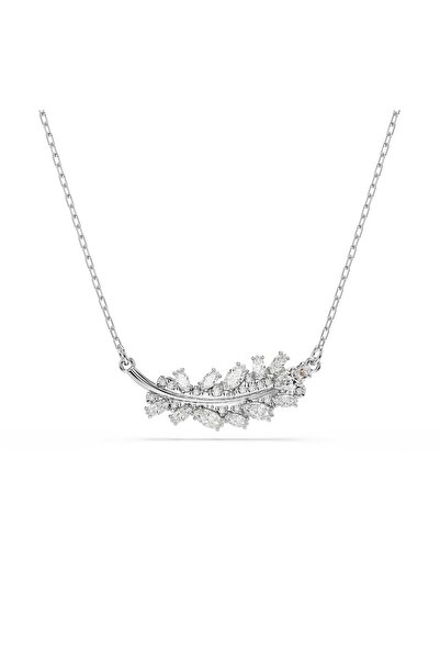 Swarovski Vienna Kolye, Karışık kesimler, Tüy, Beyaz, Rodyum kaplama