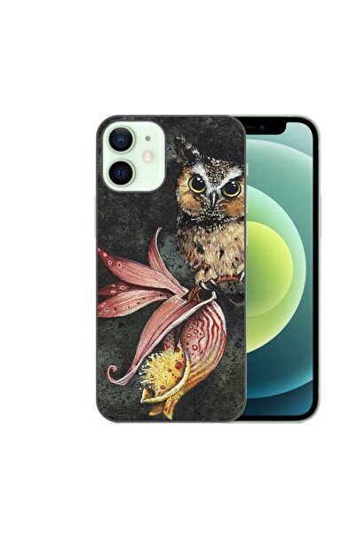 OEM Husa compatibila cu Apple iPhone 12 Mini Silicon Gel Tpu Model Owl Painted