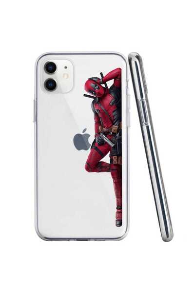 OEM Husa compatibila cu Apple iPhone 11 Silicon Transparenta Model Deadpool S...