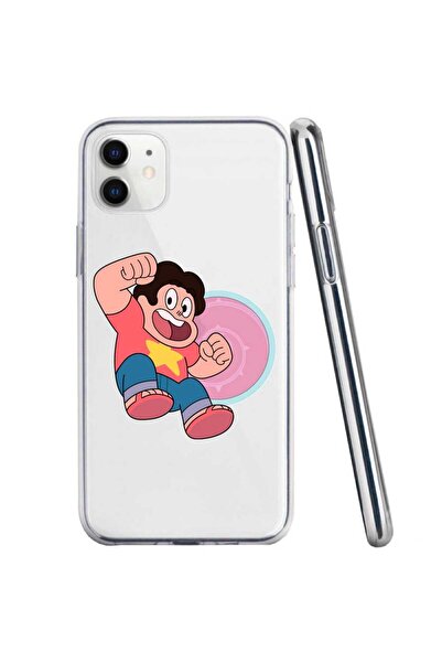OEM Husa compatibila cu Apple iPhone 11 Silicon Transparenta Model Steven Uni...