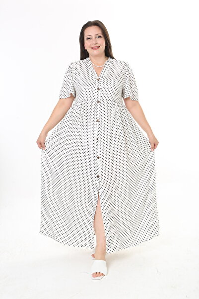 XL Modam Women's Polka Dot Plus Size Dress