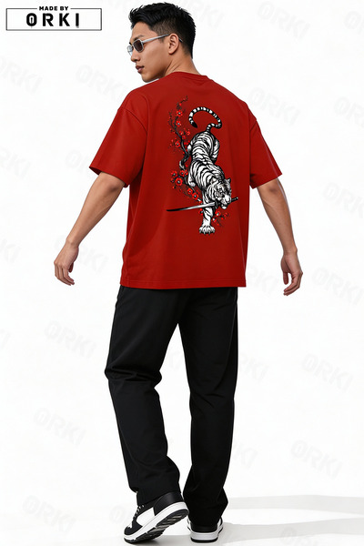 EFFRENATU Unisex Tiger's Sword Printed Sweatshirt Top and Bottom Tracksuit Se...