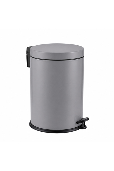 GörSeç Gri Paslanmaz Çelik Pedallı 12 Litre Çöp Kovası 12 Lt Ev Ofis Banyo Mu...