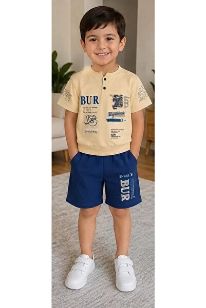 Generic Brand 2/5 Years Old Button Detailed Printed Children's Set