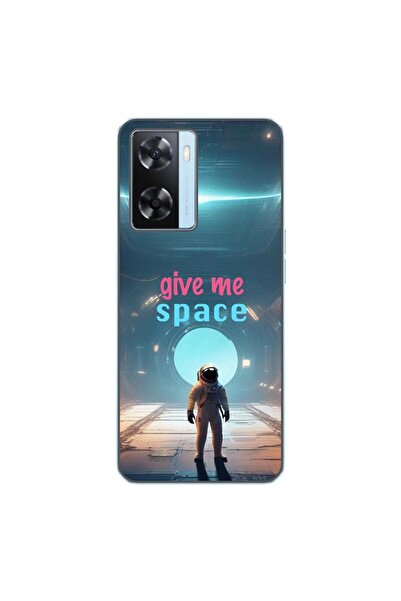 OEM Case compatible with Oppo A57s Silicon Gel Tpu Model Give Me Space