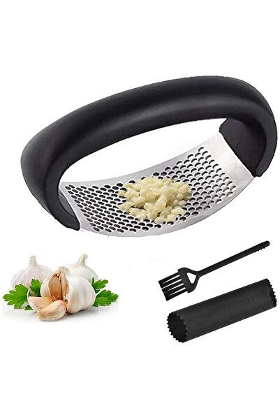 OEM Stainless Steel Garlic Press – Anatomical Manual Garlic and Ginger Crusher