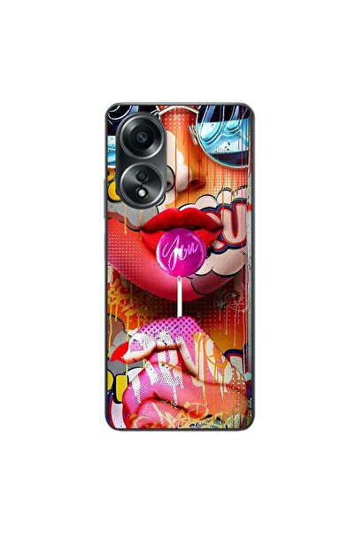 OEM Husa compatibila cu Oppo A58 4G Silicon Gel Tpu Model Pop Art Lolipop