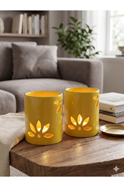 seda seramik Özel Tasarım El ile İşlenmiş Seramik Mumluk Tealight