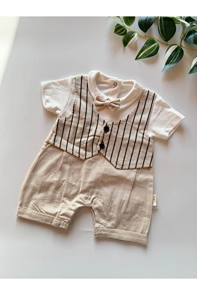KapsülBebek Premium Erkek Bebek Yazlık Tulum - %100 Pamuk