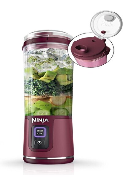 NINJA خلاط محمول BC151EM، لاسلكي، سعة 18 أونصة. خلاط شخصي للعصائر والسموثي، خ...