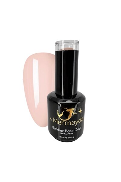 Mermayda Semi-permanent Rubber Base Nail Polish, Hema Free, Be yourself, Nude...