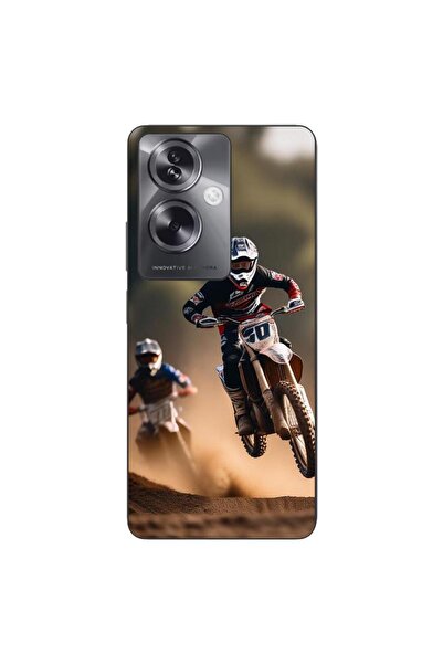 OEM Калъф, съвместим с Oppo A79 5G, силиконов гел TPU с мото крос десен